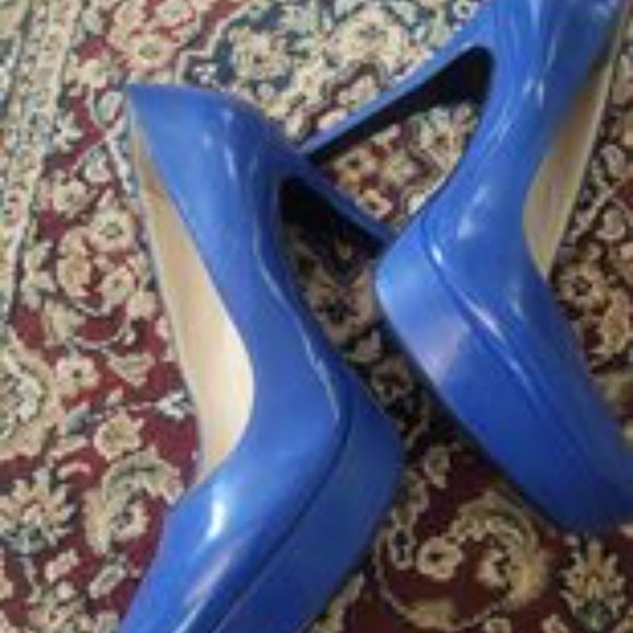 Nine West cobalt blue pumps heels 7M - Picture 2 of 4